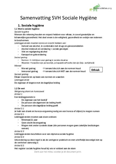 oefenexamen sociale hygiene gratis.